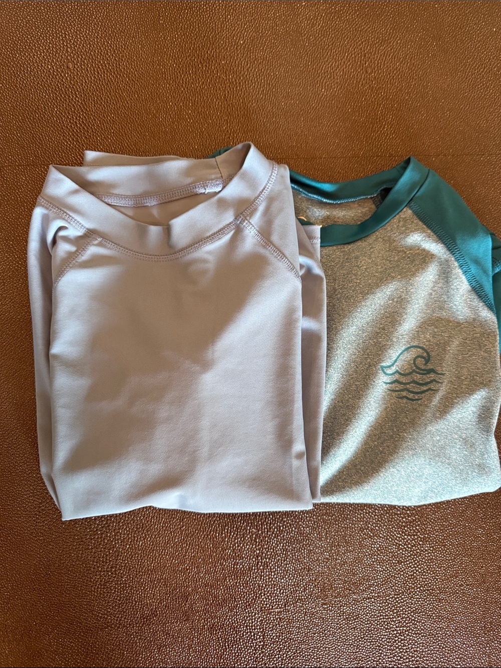 art class and eastamico Kids Rashguard Set Bundle in White and Teal size 6-8